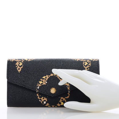 Louis Vuitton Monogram Giant Jungle Sarah Wallet Black 2 of 6