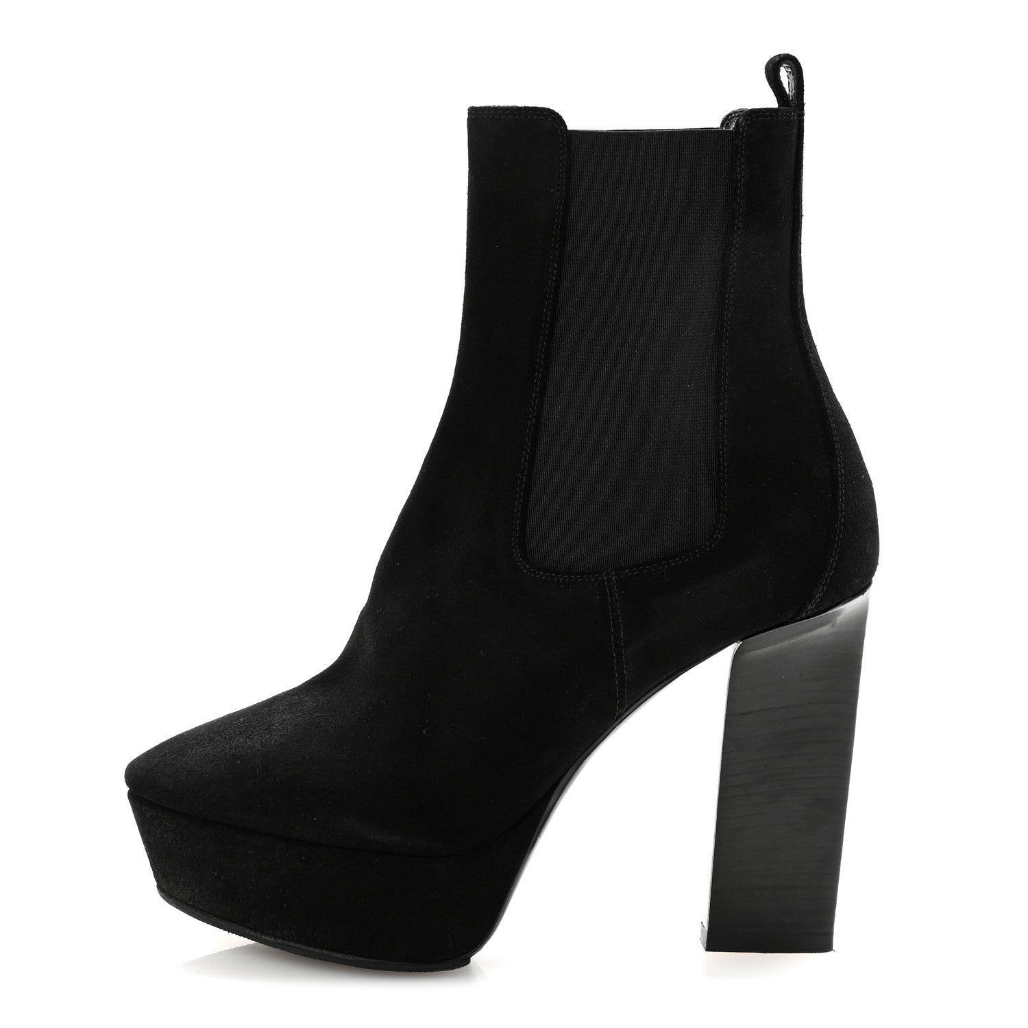 Saint Laurent Suede Vika 95 Chelsea Boot 38 Black 1 of 9