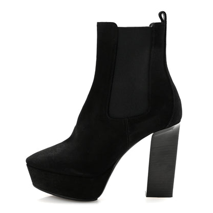 Saint Laurent Suede Vika 95 Chelsea Boot 38 Black 1 of 9