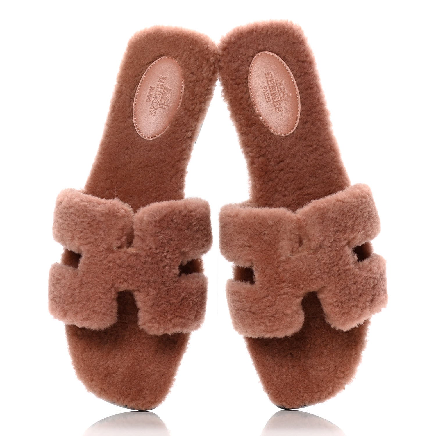 Hermes Woolskin Oran Sandals 40 Rose Aube 5 of 10