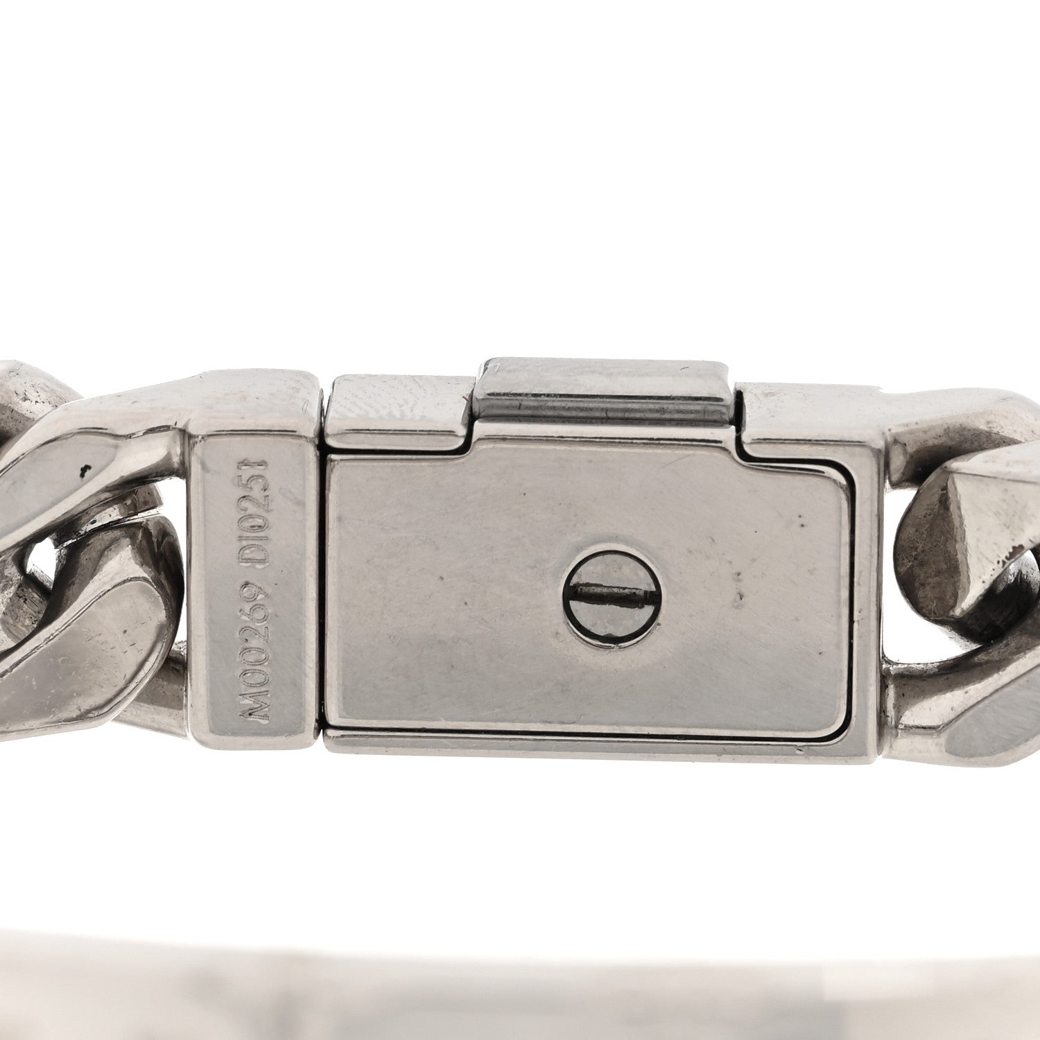 Louis Vuitton Zamac Palladium Monogram Chain Bracelet Silver 5 of 5