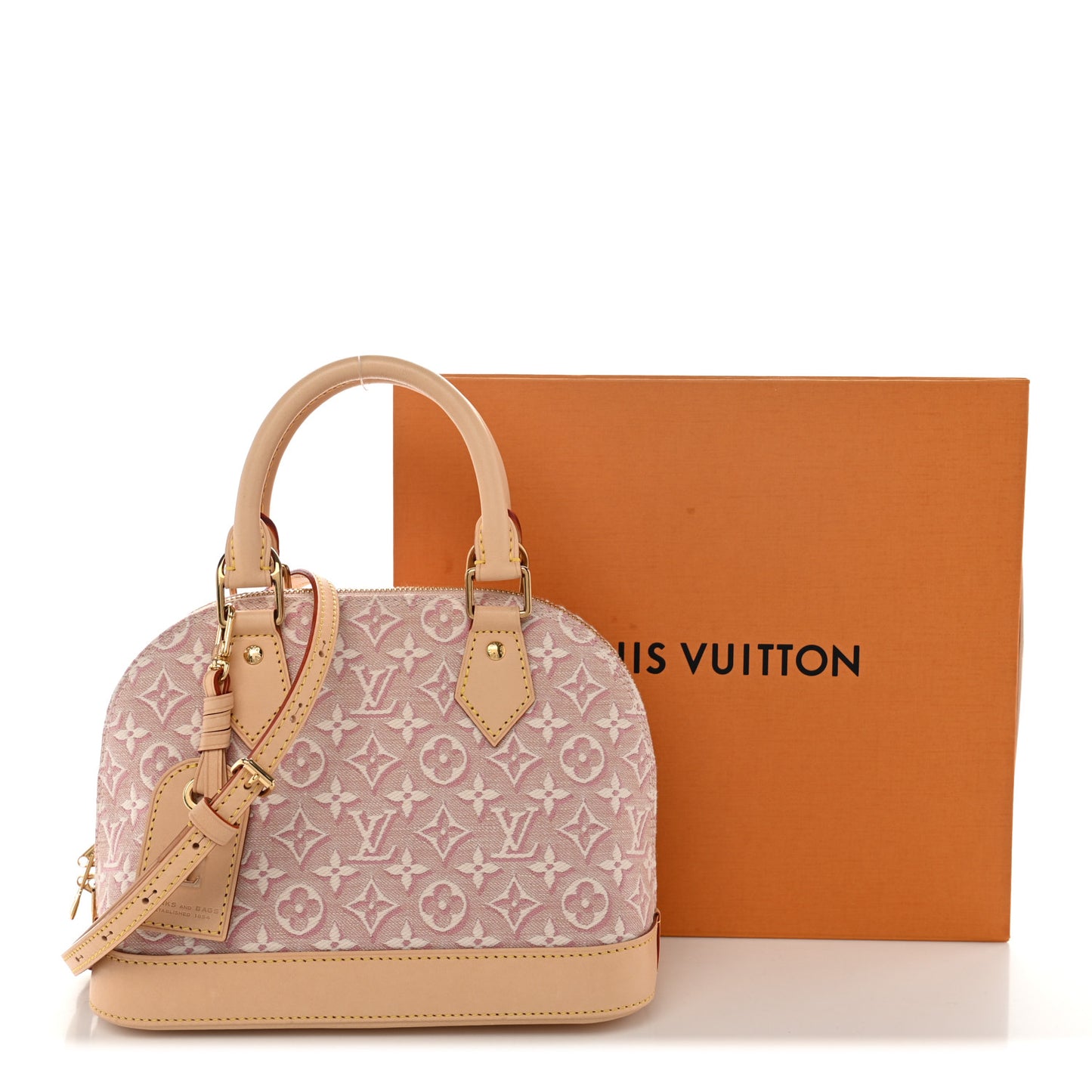 Monogram Embleme Jacquard Alma BB Rose Ruban