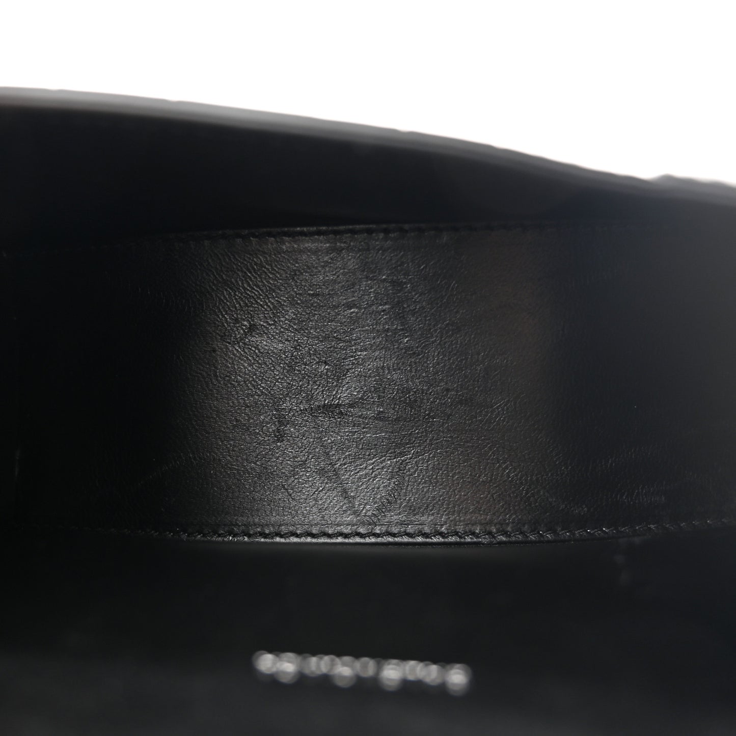 Shiny Calfskin Monochrome Crocodile Embossed Hourglass Top Handle Bag XS Black