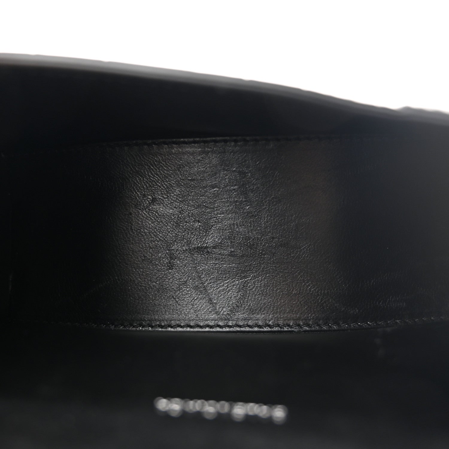 Balenciaga Shiny Calfskin Monochrome Crocodile Embossed Hourglass Top Handle Bag XS Black 5 of 10
