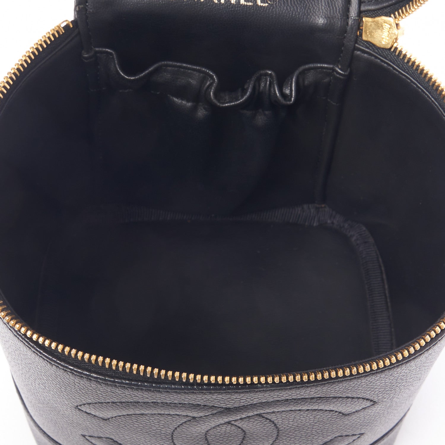Chanel Caviar Vanity Cosmetic Case Black 6 of 9