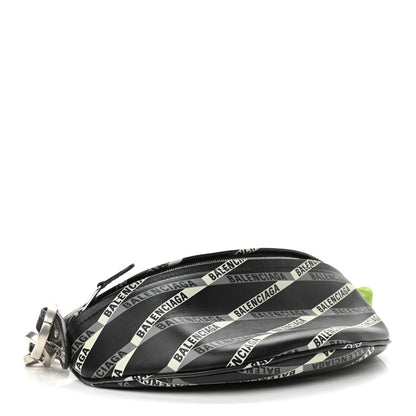 Balenciaga Calfskin Losange Monogram XS Souvenir Belt Bag Black Grey 4 of 12