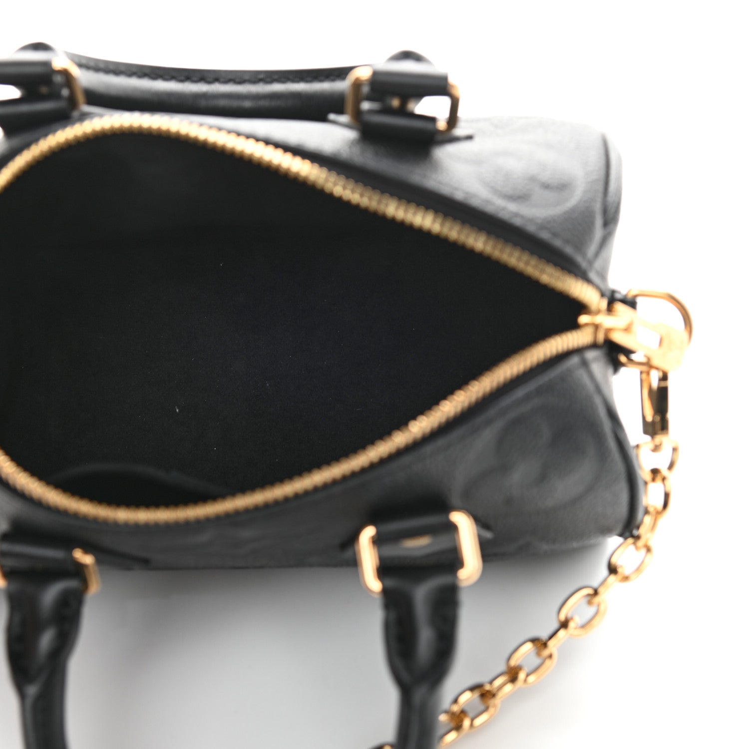 Louis Vuitton Empreinte Monogram Giant Speedy Bandouliere 20 Black 5 of 11