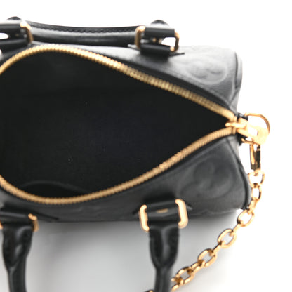 Louis Vuitton Empreinte Monogram Giant Speedy Bandouliere 20 Black 5 of 11