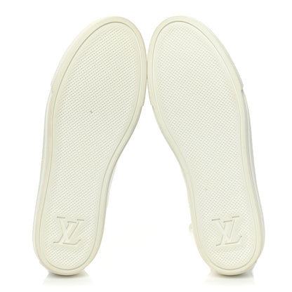 Louis Vuitton Technical Fabric Calfskin Monogram Printed Stellar Sneaker Boots 39 Blue 6 of 10