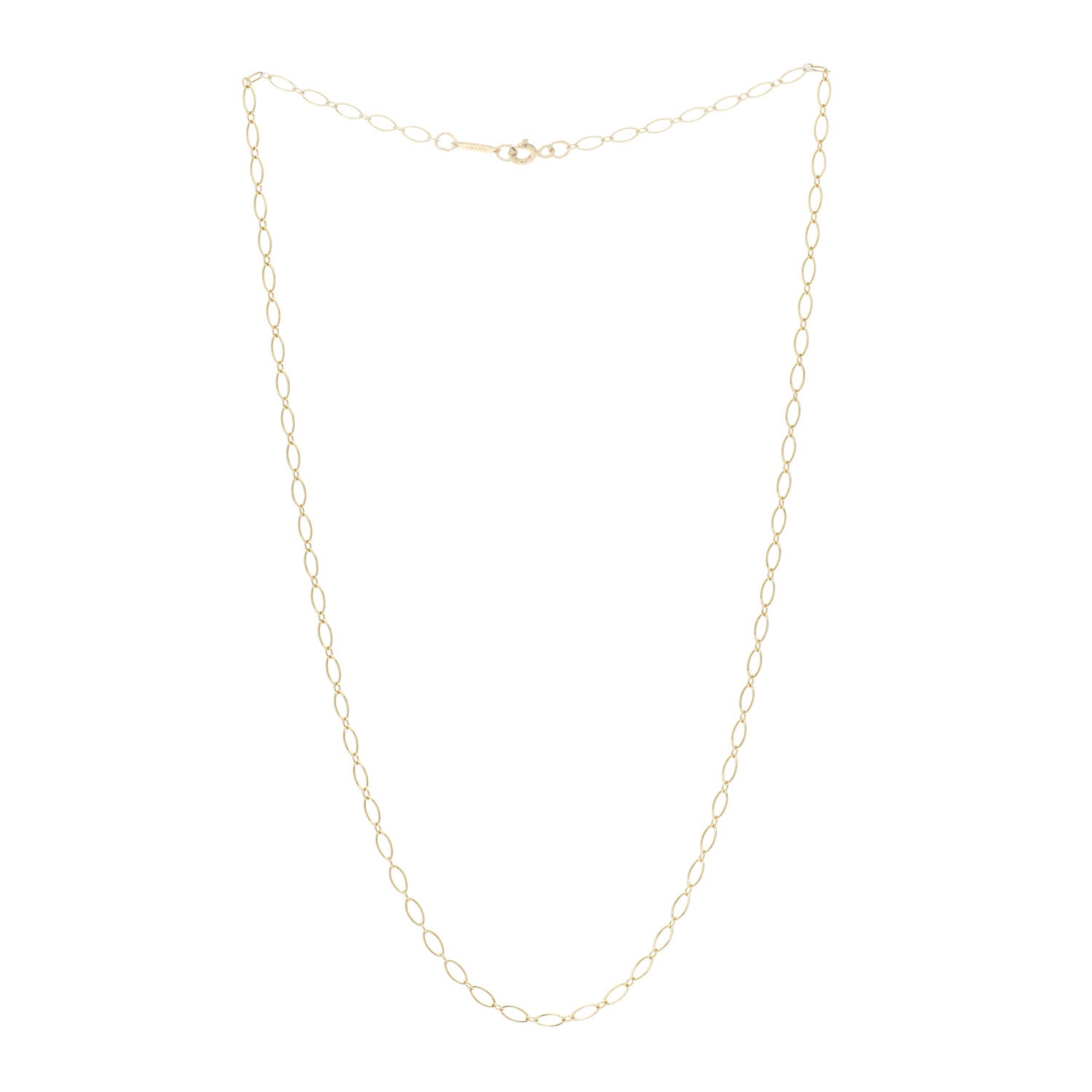 Tiffany 18K Yellow Gold Oval Link Chain Necklace 18" 3 of 6