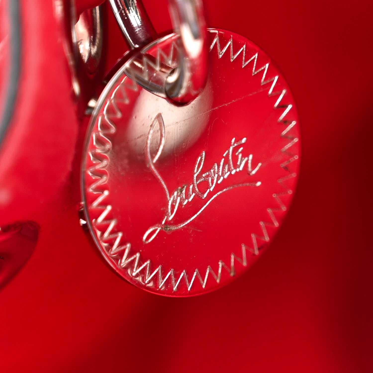 Christian Louboutin Suede Calfskin Fringe Marie Jane Bucket Red 6 of 13