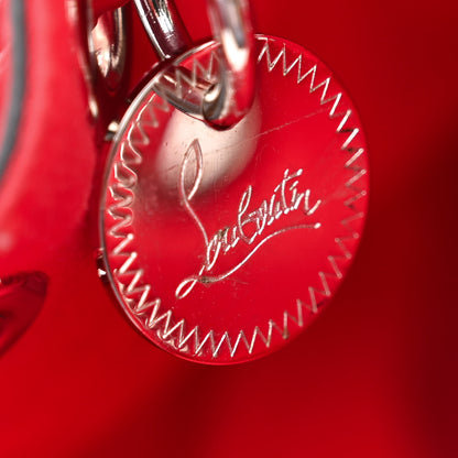 Christian Louboutin Suede Calfskin Fringe Marie Jane Bucket Red 6 of 13