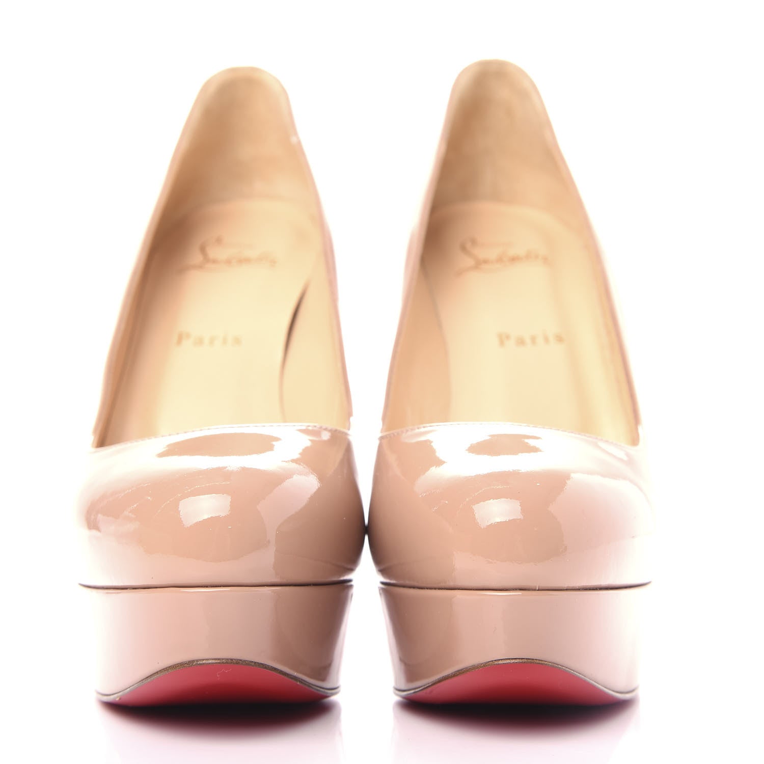 Christian Louboutin Patent Dirditta 130 Pumps 39.5 Nude 2 of 10