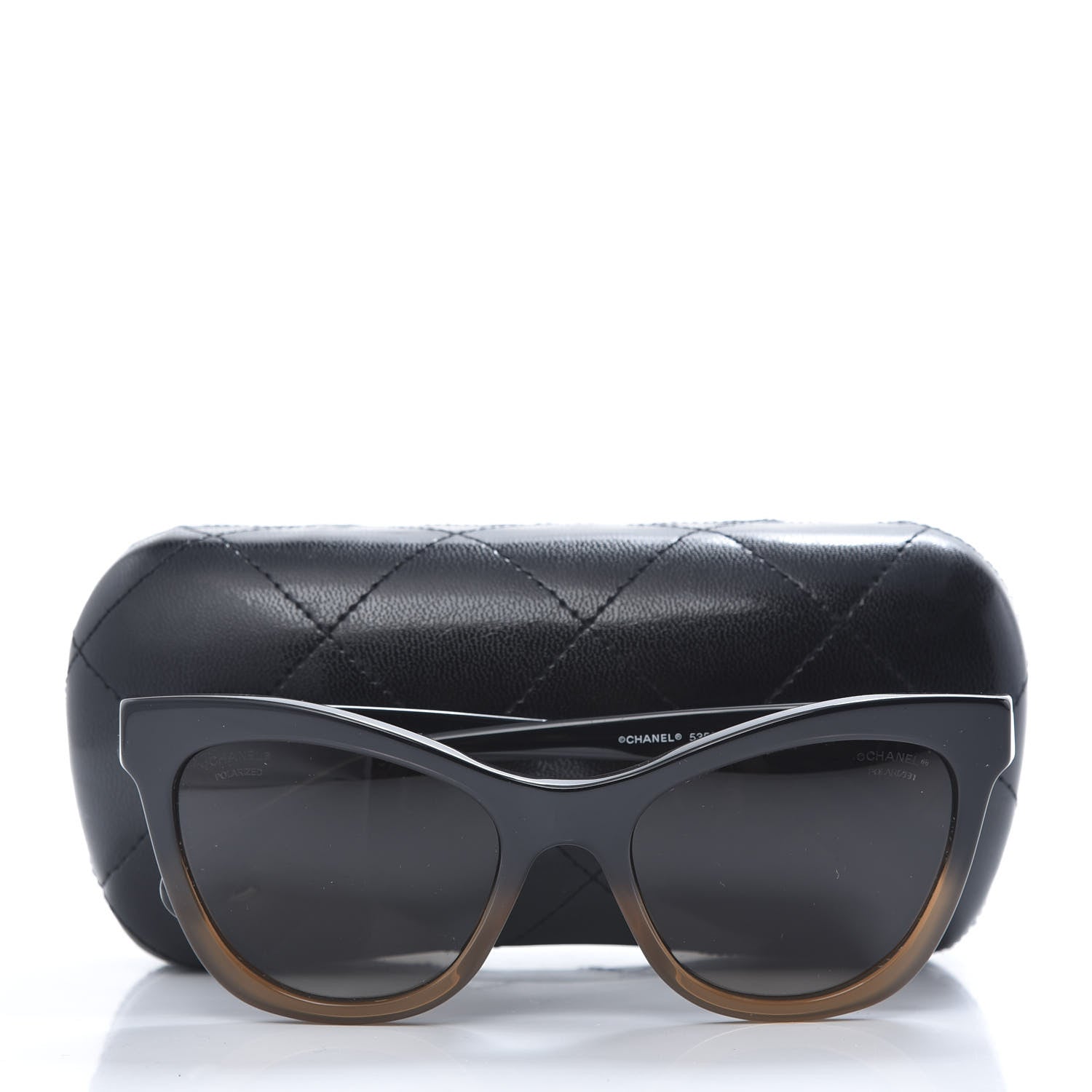 Chanel Acetate CC Cat Eye Summer Sunglasses 5350 Black Beige 8 of 8