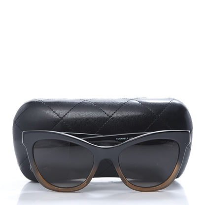 Chanel Acetate CC Cat Eye Summer Sunglasses 5350 Black Beige 8 of 8