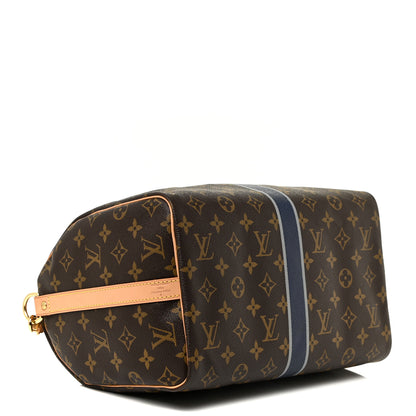 Louis Vuitton Monogram My LV Heritage Speedy Bandouliere 30 Blue Marine Gris 4 of 12