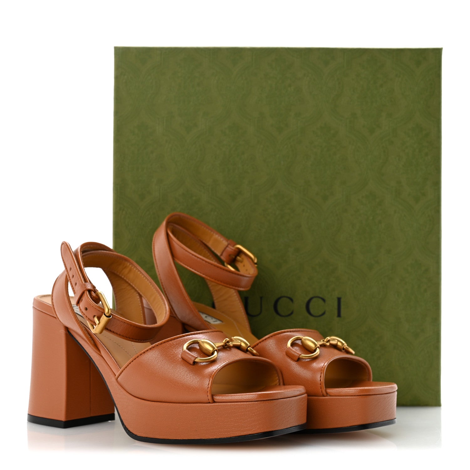 Gucci Quentin Granada Kid Horsebit 25/60mm Platform Sandals 36.5 Harness Brown 10 of 10