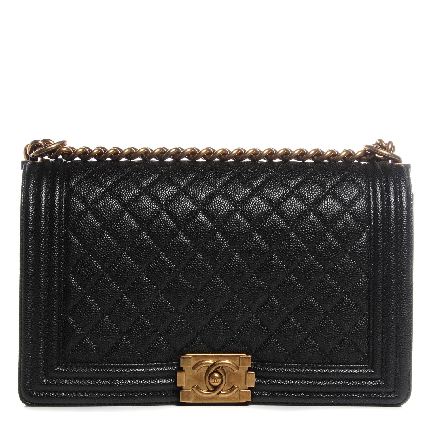 Chanel Caviar Quilted New Medium Boy Flap Black 1 of 9