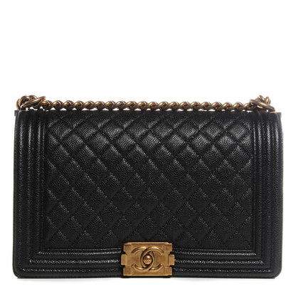 Chanel Caviar Quilted New Medium Boy Flap Black 1 of 9