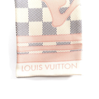 Louis Vuitton Silk Damier Azur Tahitienne Bandeau Rose Ballerine 4 of 5