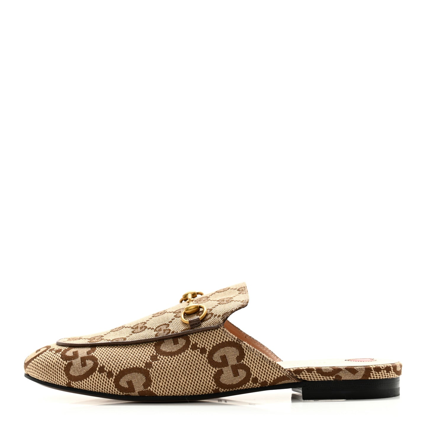 Monogram Jumbo GG Malaga Kid Womens Princetown Slippers 39.5 Camel Ebony New Acero Beige