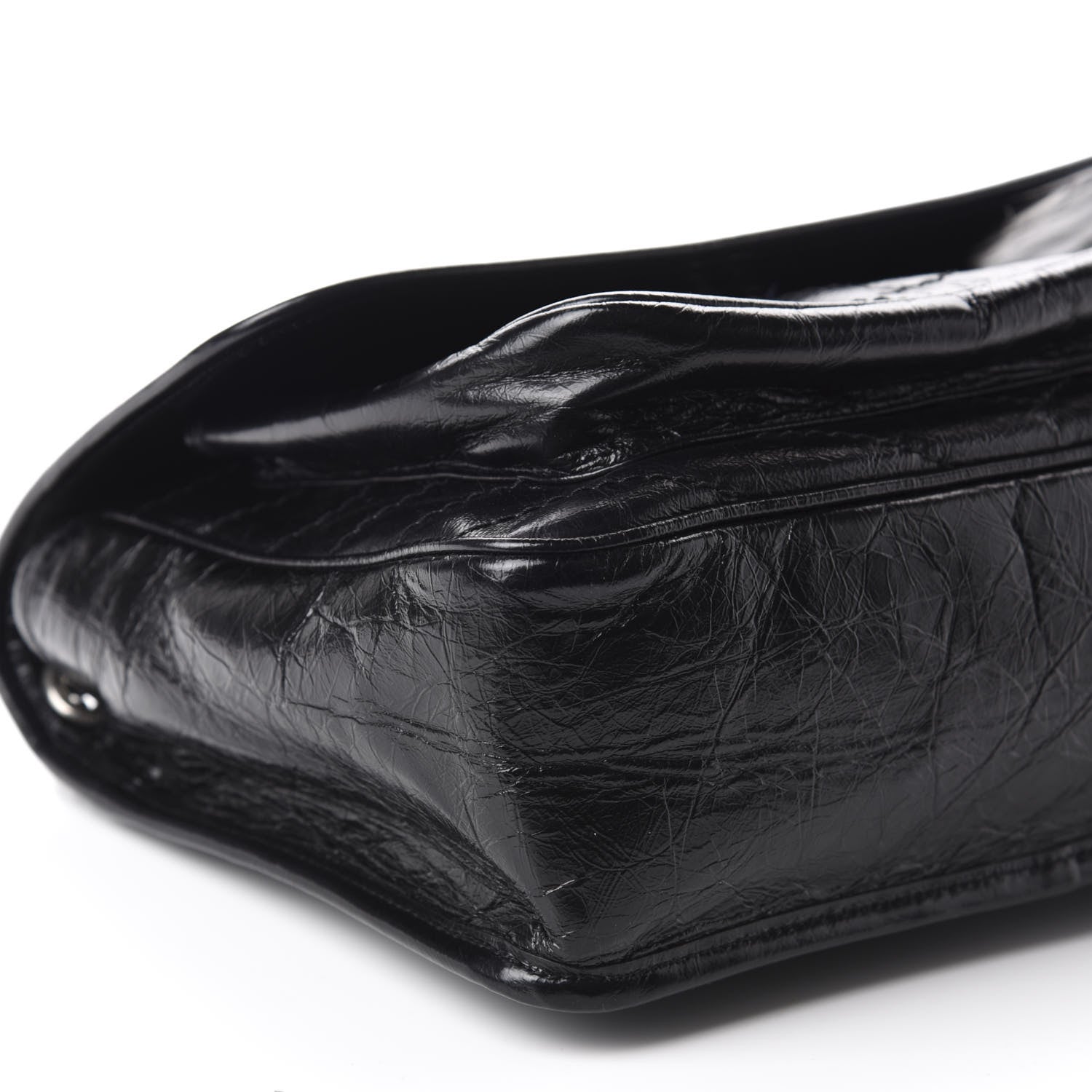 Saint Laurent Crinkled Calfskin Matelasse Monogram Medium Niki Chain Satchel Black 6 of 11