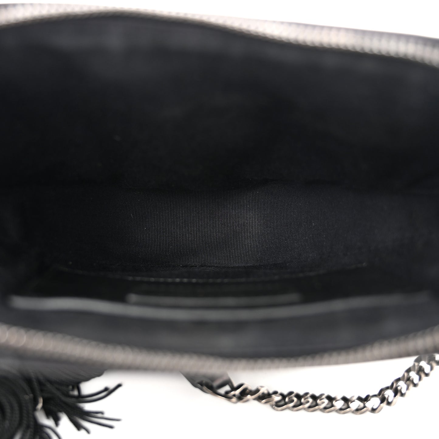 Calfskin Heart Monogram Crossbody Black