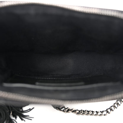 Saint Laurent Calfskin Heart Monogram Crossbody Black 5 of 10