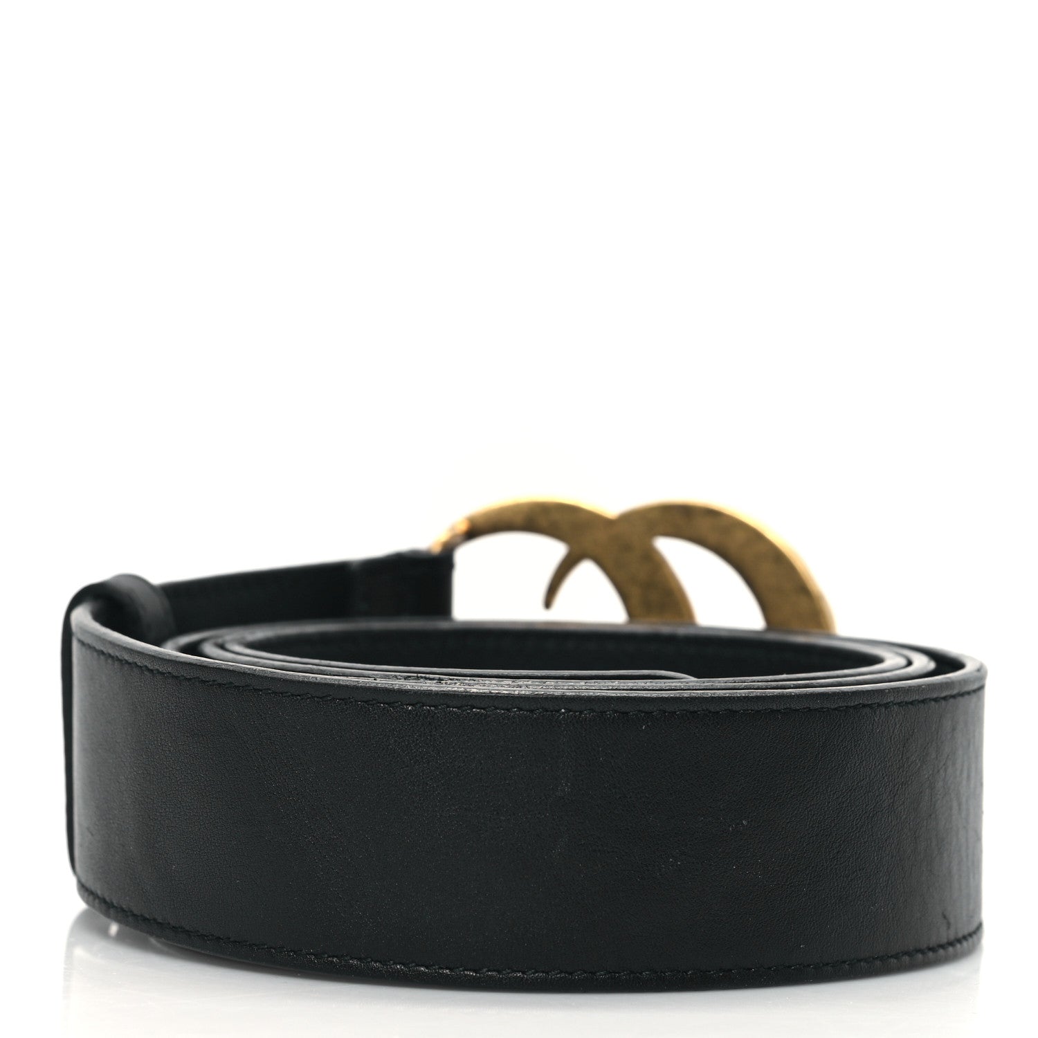 Gucci Moon Calfskin Pearl Double G 40mm Belt 110 44 Black Cream 2 of 4