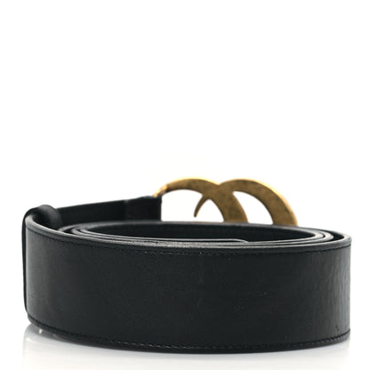 Gucci Moon Calfskin Pearl Double G 40mm Belt 110 44 Black Cream 2 of 4