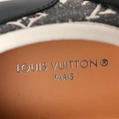 Louis Vuitton Denim Monogram Lous Sneakers 37 Gray 9 of 9