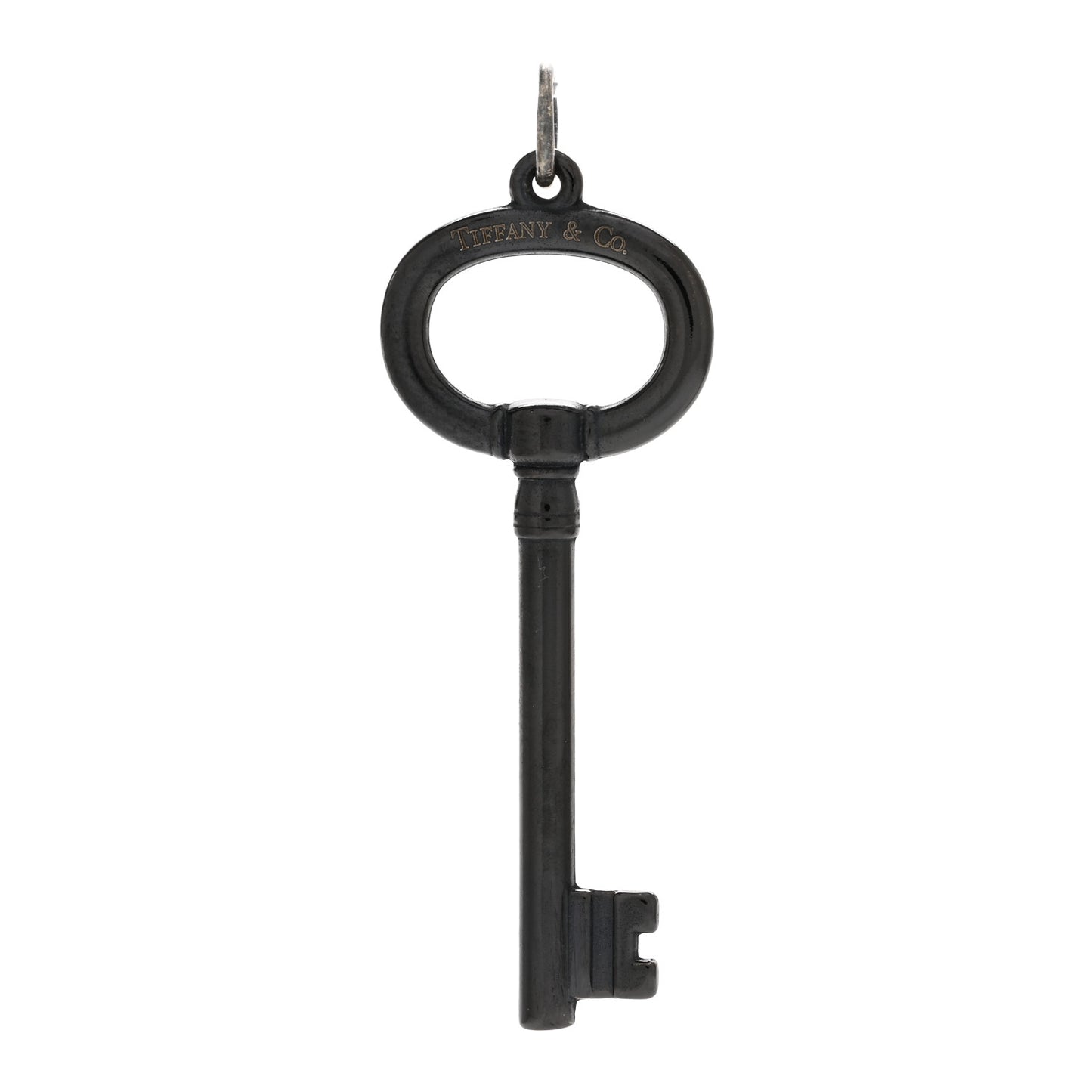 Black Titanium Oval Key Pendant