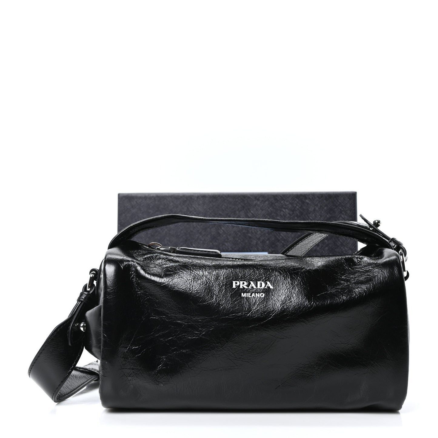Soft Lux Calfskin Shoulder Bag Black