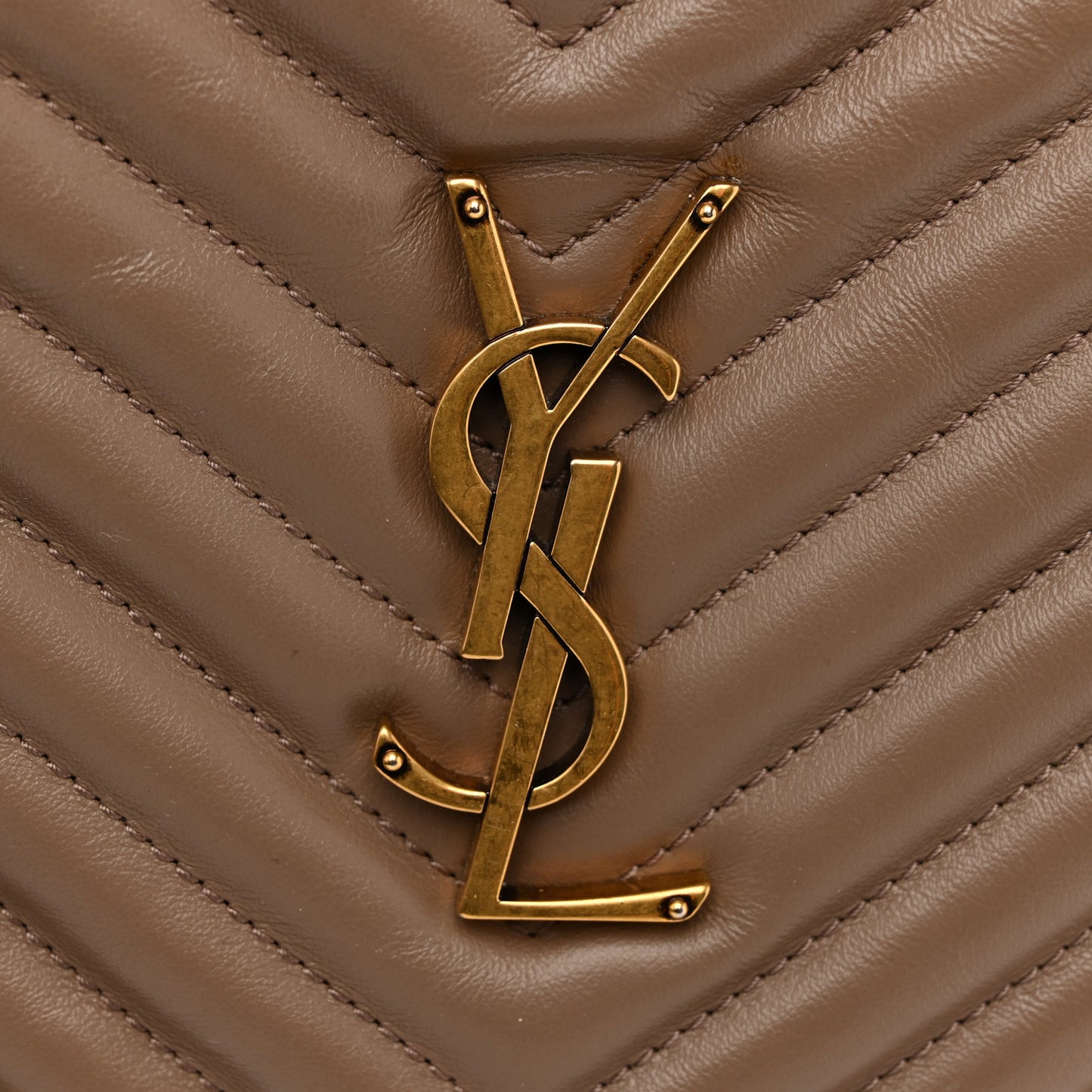 Calfskin Matelasse Monogram Lou Camera Bag Dark Beige