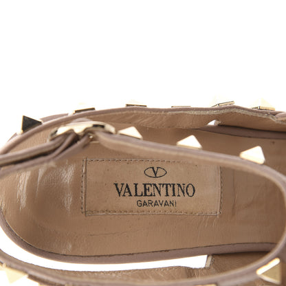 Valentino Garavani Patent Rockstud Ankle Strap Pumps 38.5 Poudre 9 of 11