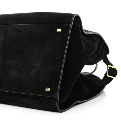 The Row Suede Calfskin Soft Margaux 17 Black 9 of 9