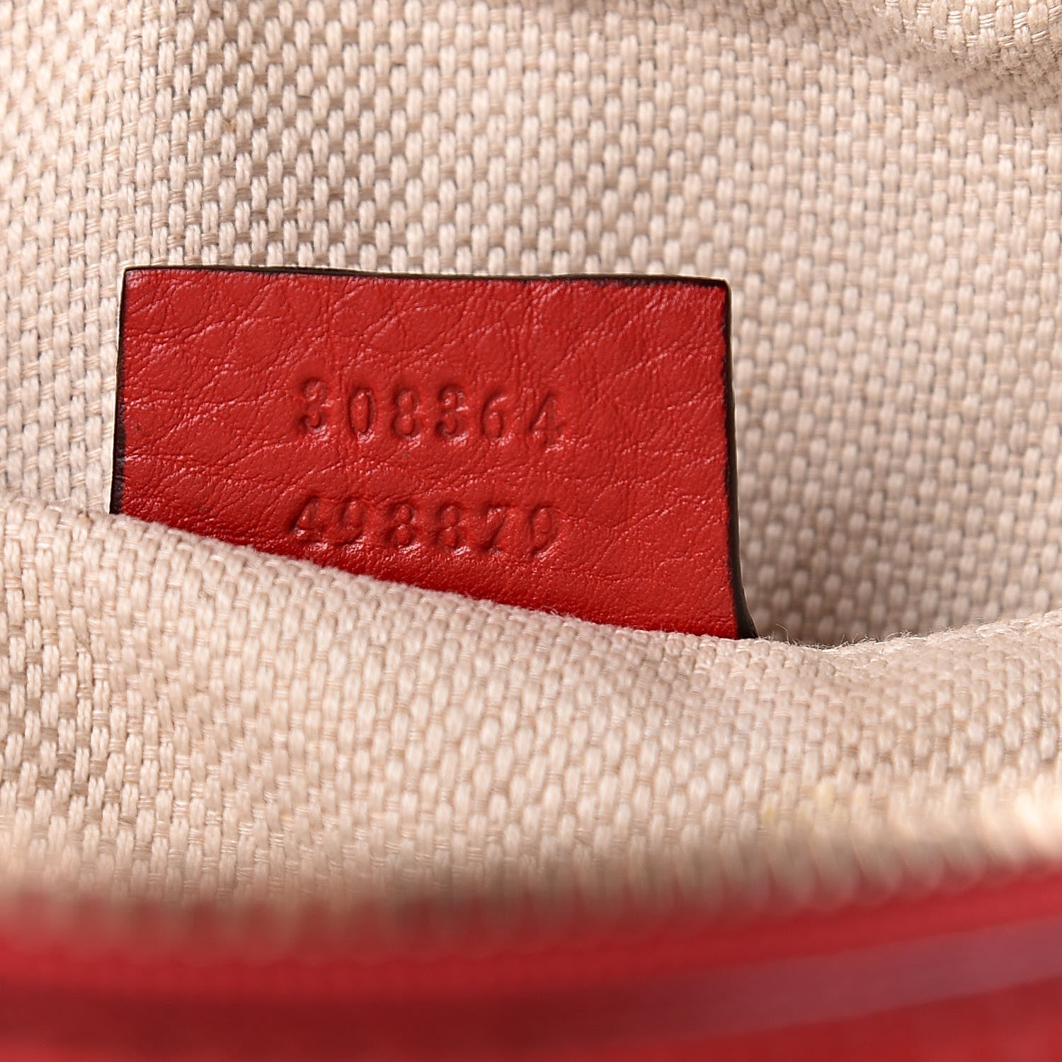 Gucci Pebbled Calfskin Small Soho Disco Bag Tabasco Red 7 of 12