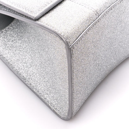 Balenciaga Sparkling Fabric Hourglass Top Handle Bag XS Silver 11 of 11