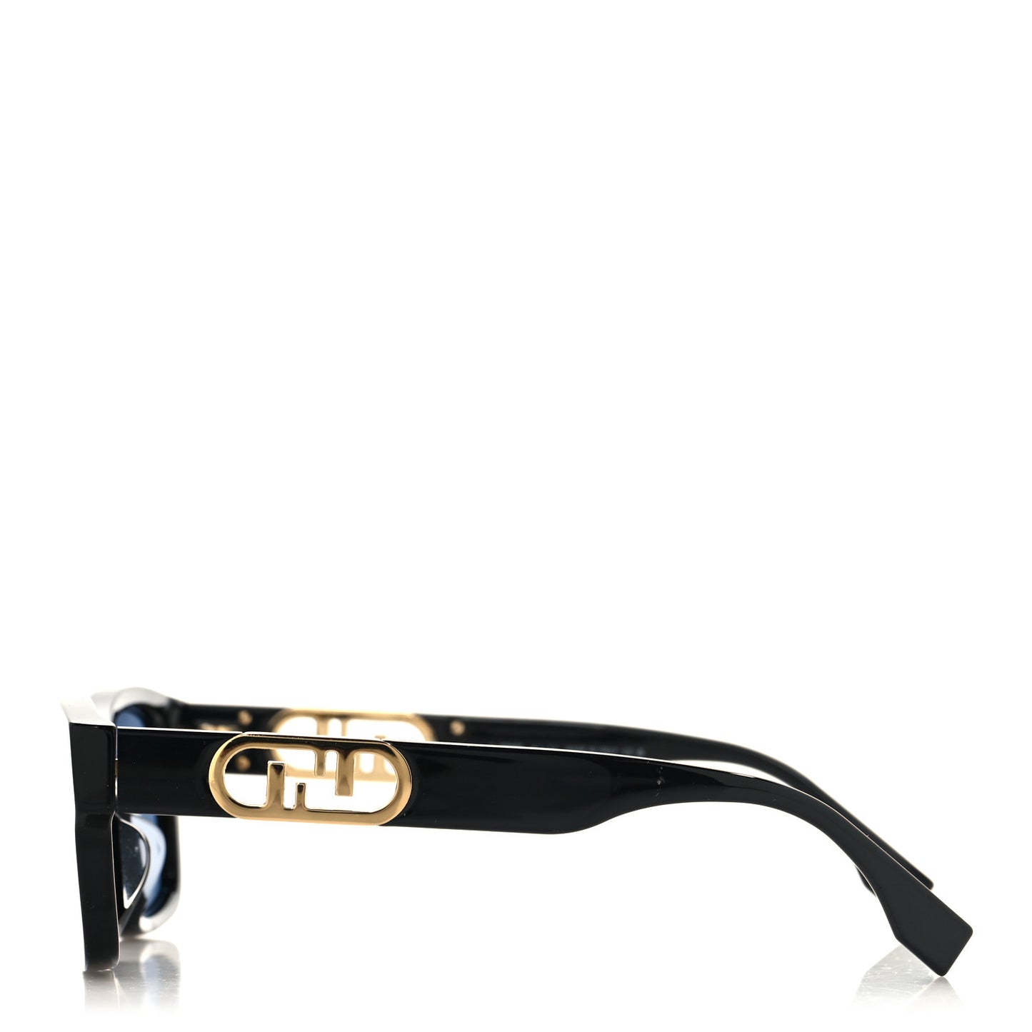 Acetate O'Lock Square Sunglasses FE40050F Black