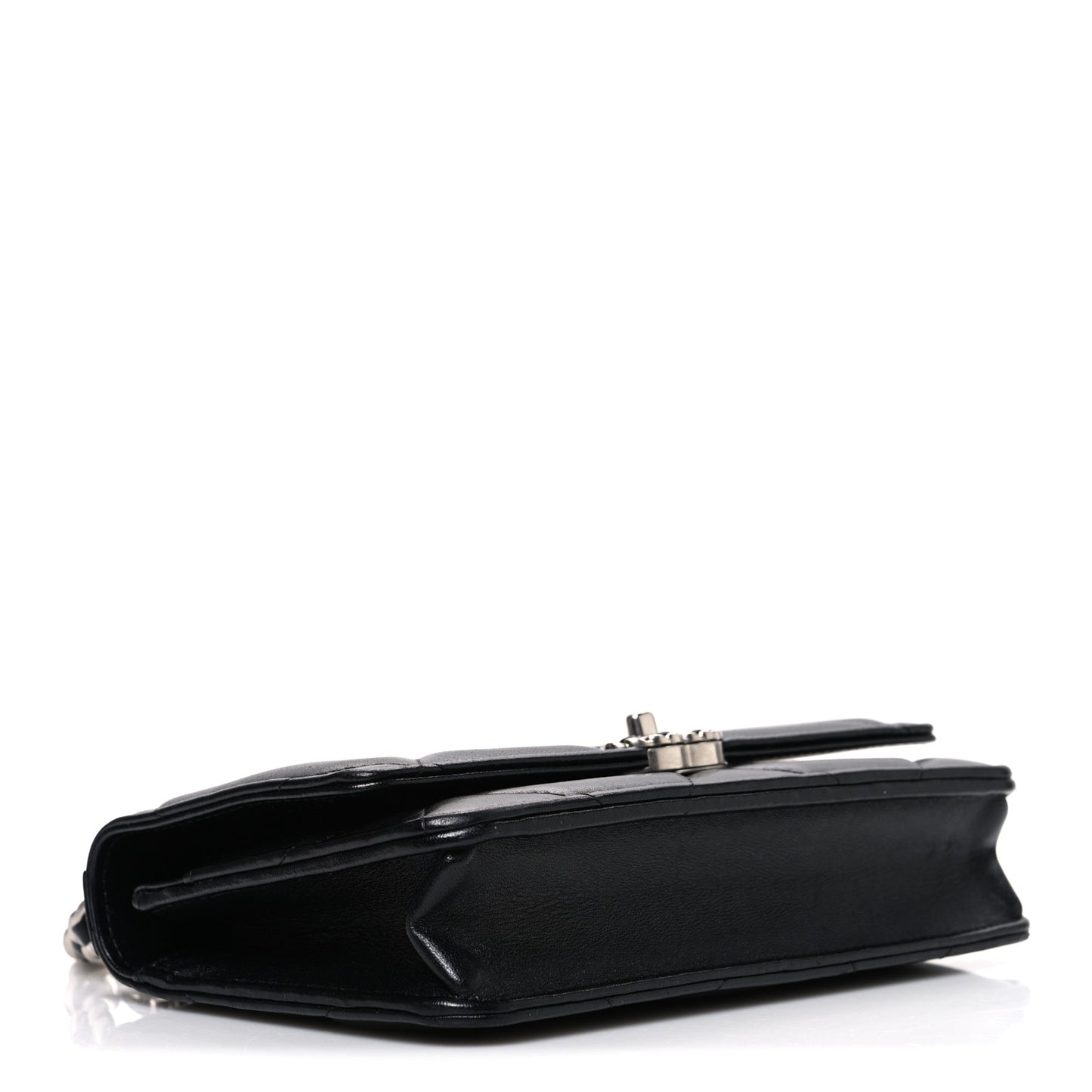 Lambskin Quilted Chanel 19 Wallet On Chain WOC Black