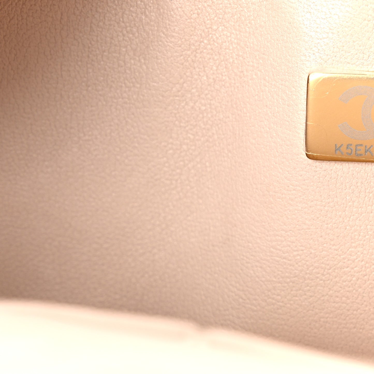 Caviar Quilted Small Double Flap Beige
