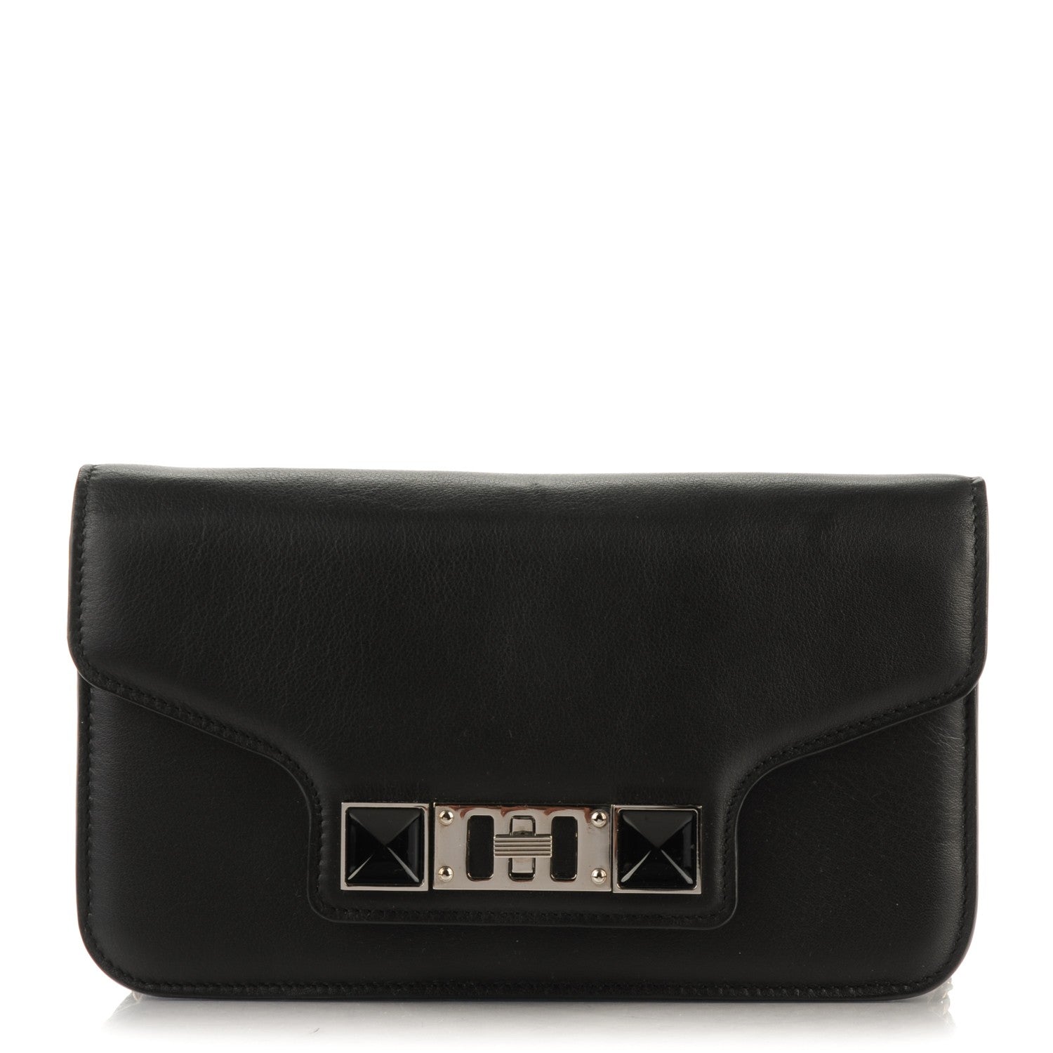 Proenza Schouler Smooth Calfskin PS11 Chain Wallet Black 1 of 7