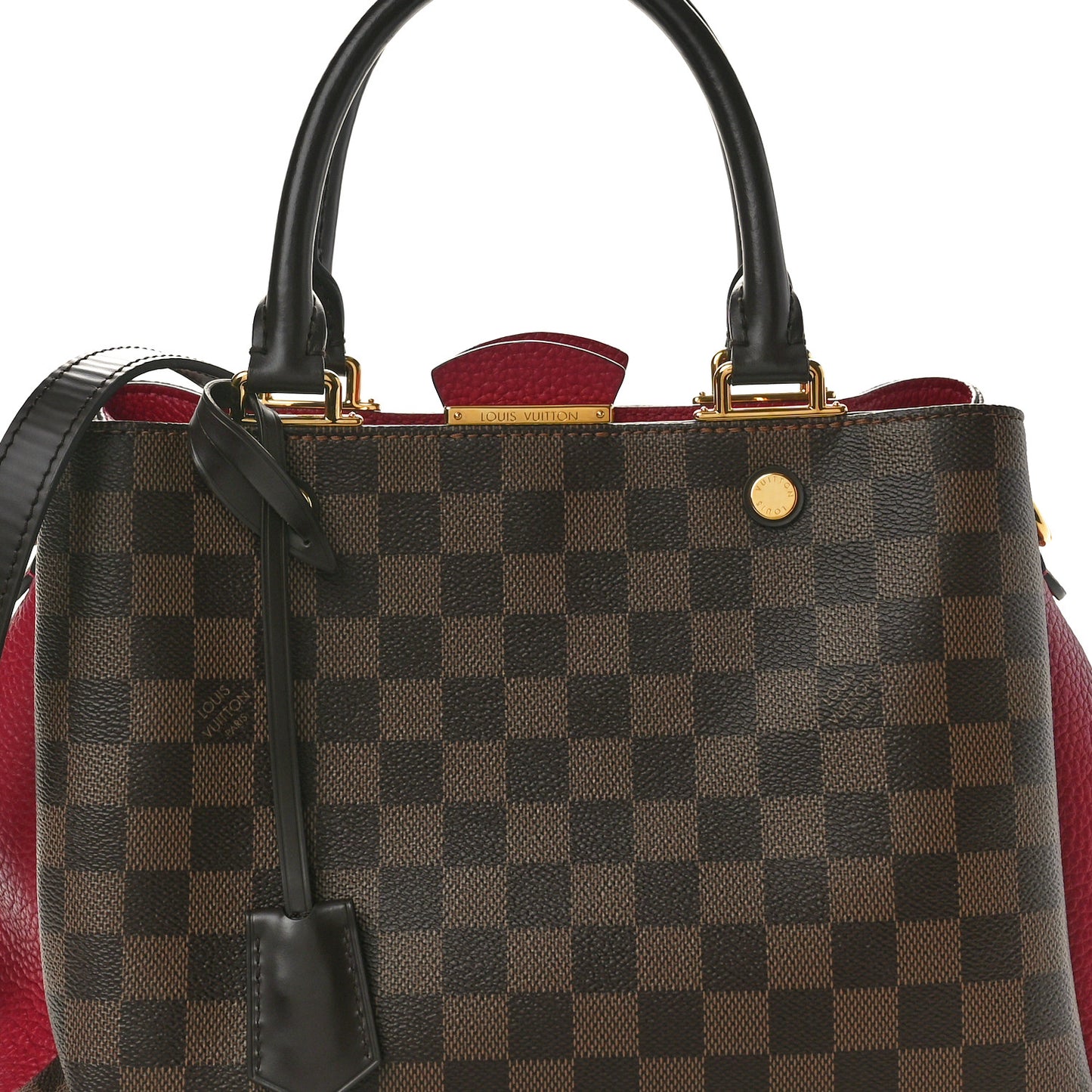 Damier Ebene Cuir Taurillon Brittany Bordeaux