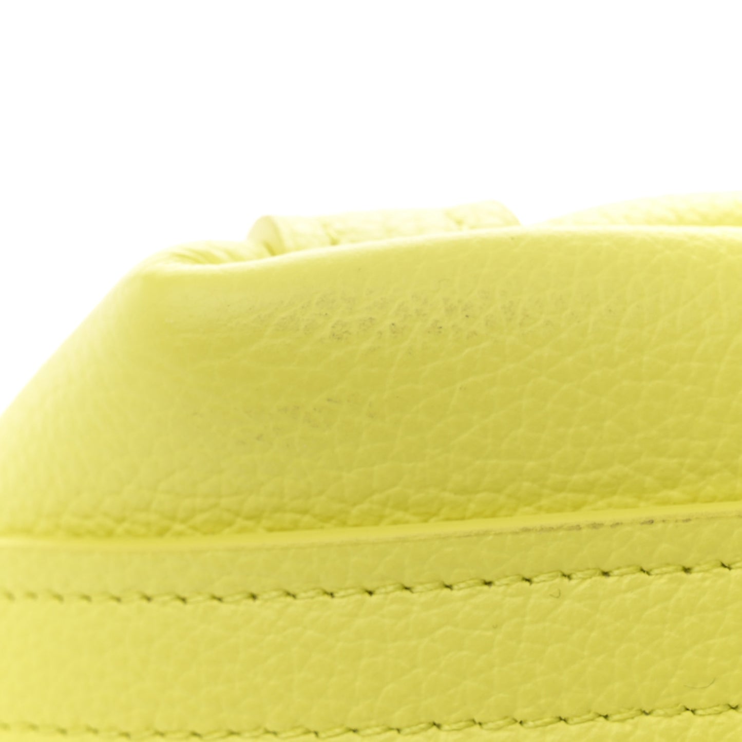 Grained Calfskin XS Everyday North South Shoulder Tote Bag Lemon