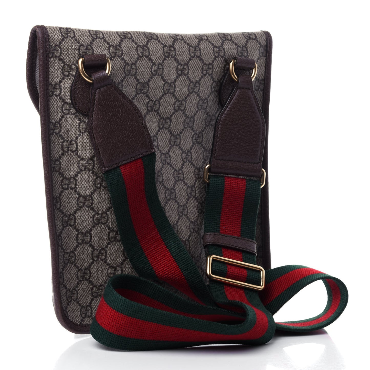 GG Supreme Monogram Web Medium Neo Vintage Flap Messenger Bag Beige New Acero