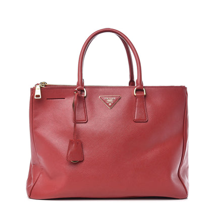 Prada Saffiano Medium Galleria Double Zip Tote Fuoco 1 of 13