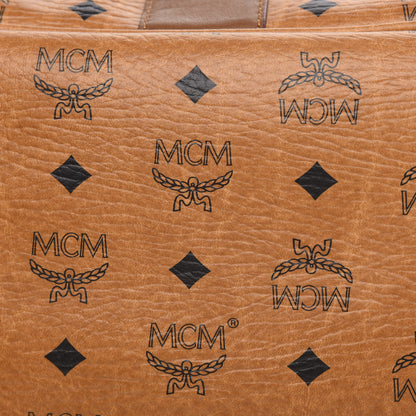 MCM Visetos Medium Liz Reversible Shopper Tote Cognac 14 of 18