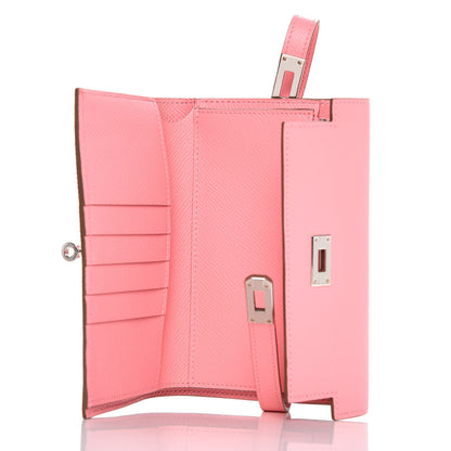 Hermes Epsom Medium Kelly Wallet Rose Confetti 6 of 9