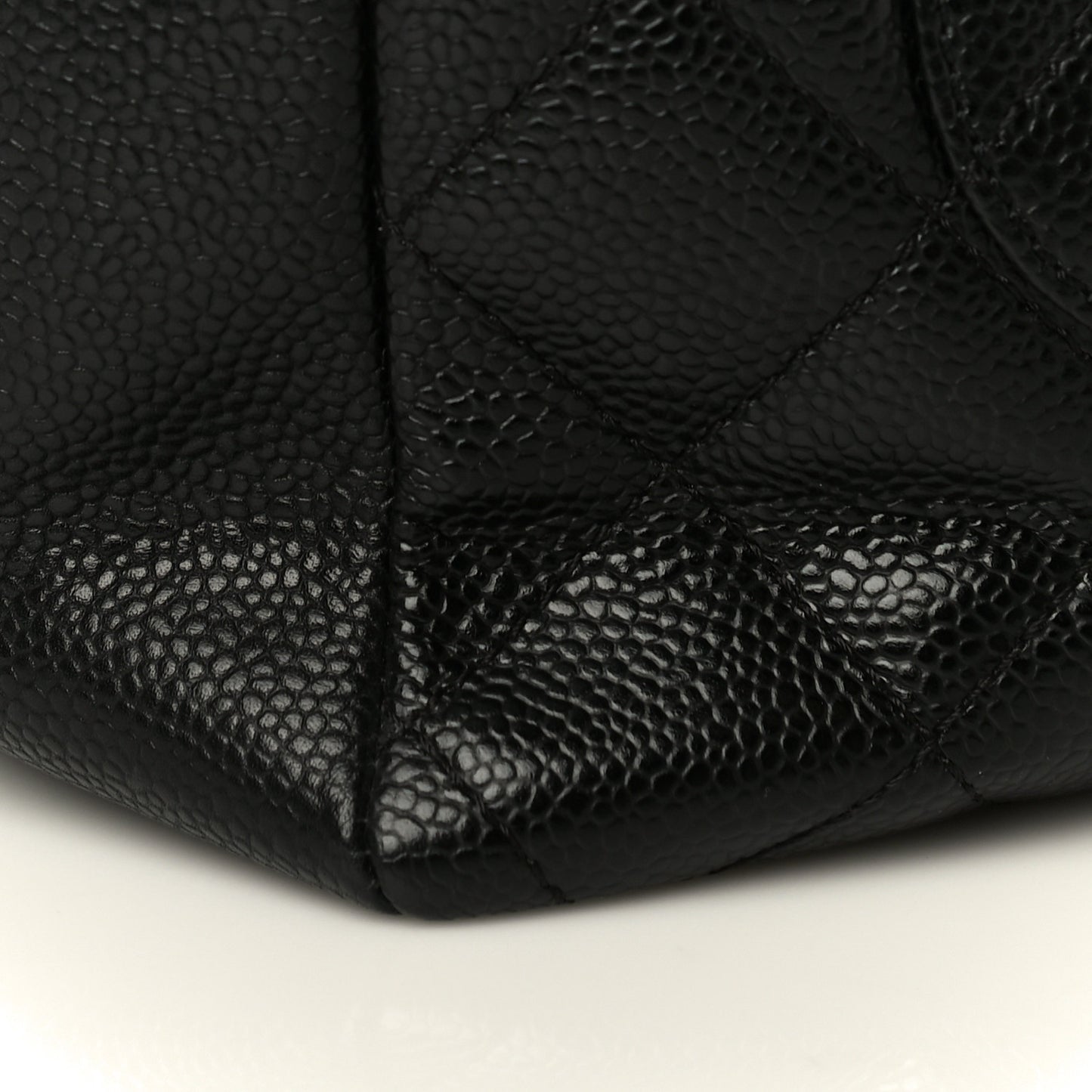 Caviar Quilted Petit Shopping Tote PST Black