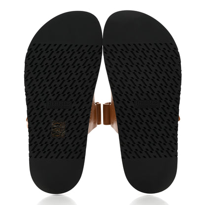 Hermes Calfskin Womens Chypre Sandals 39 Natural 5 of 10